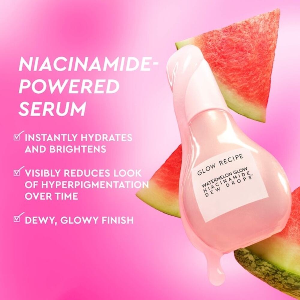 NEW! Glow Recipe Watermelon Glow Niacinamide Dew Drops Serum Full Size 40ml